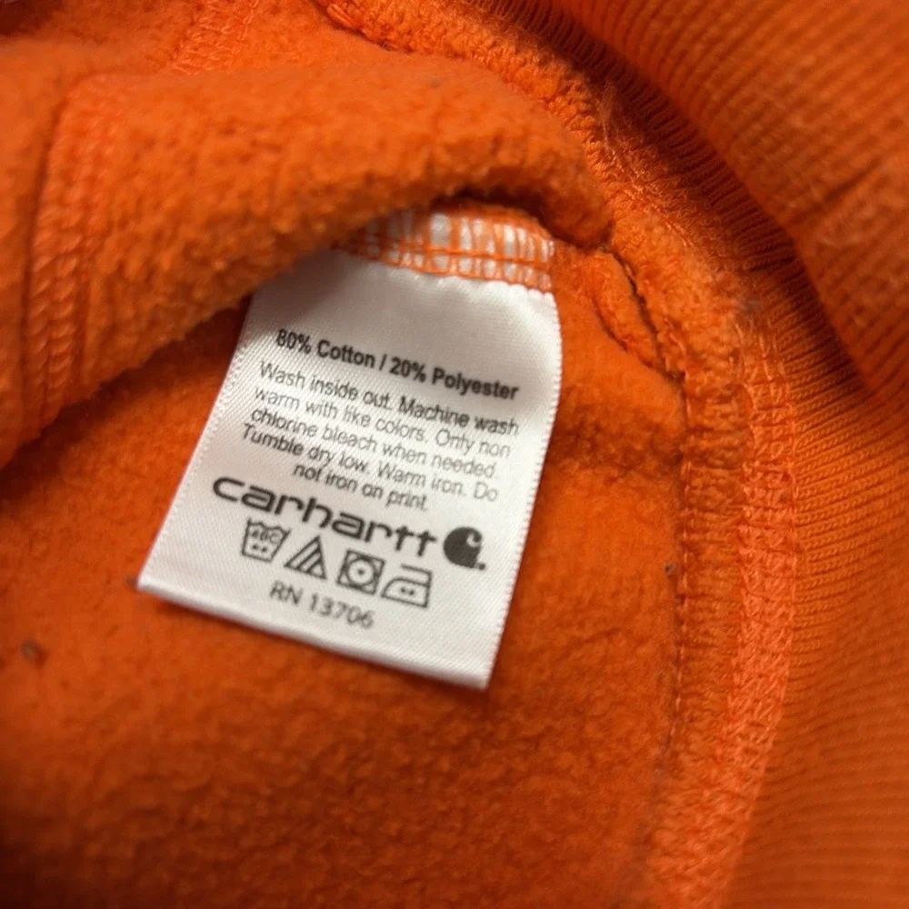 Carhartt Long Sleeve Hooded Sweatshirt in Orange - Youth (14/16) L - Well Loved